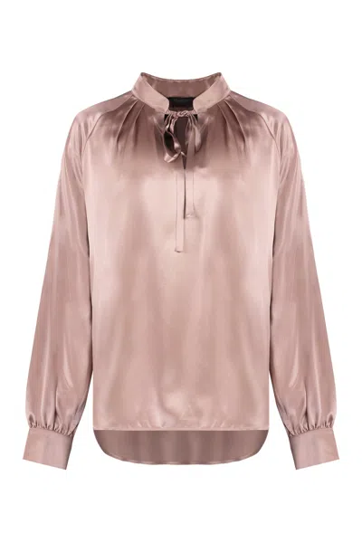 Max Mara Women's Tamigi Silk Blouse With Bow Top