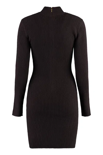 Michael Michael Kors Long-sleeved Ribbed-knit Minidress