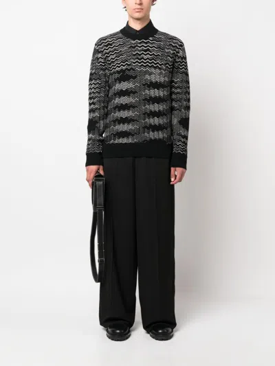 Missoni Handcrafted Wool Blend Crew Neck Sweater