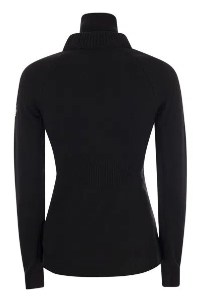 Moncler Wool  Fleece Polo Neck Jumper
