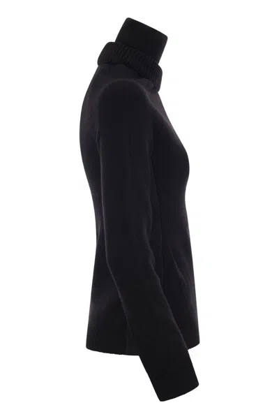 Moncler Wool  Fleece Polo Neck Jumper