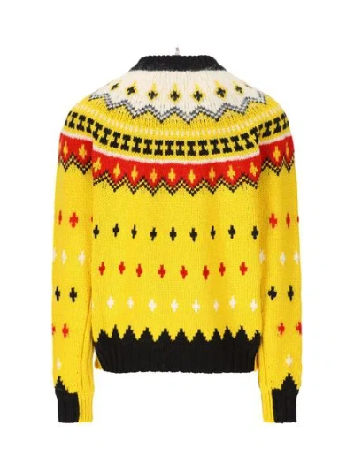 Moncler Fair Isle Sweater In Wool And Alpaca