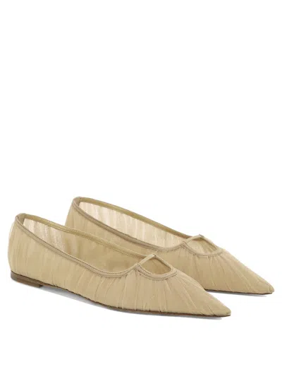 Nensi Dojaka Mesh Overlay Pointed-toe Ballet Flats