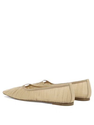 Nensi Dojaka Mesh Overlay Pointed-toe Ballet Flats
