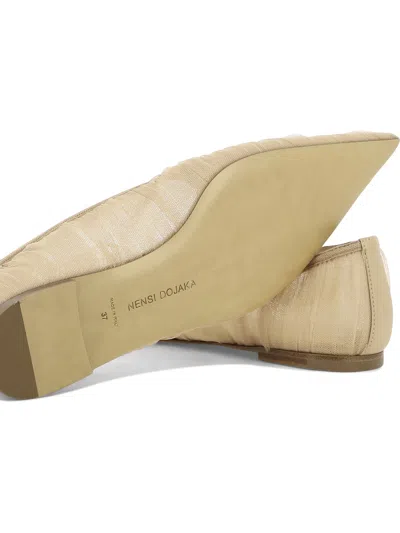 Nensi Dojaka Mesh Overlay Pointed-toe Ballet Flats