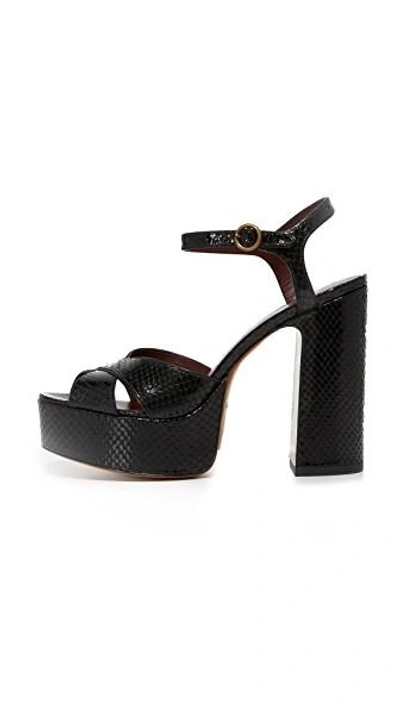 Shop Marc Jacobs Debbie Platform Sandals In Black
