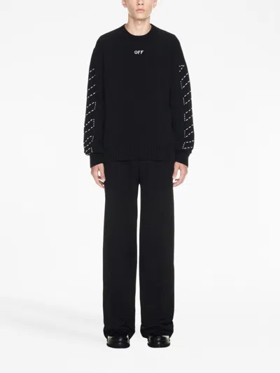 Off-white Regular Fit Jersey With Distinctive Logo And Textured Detailing