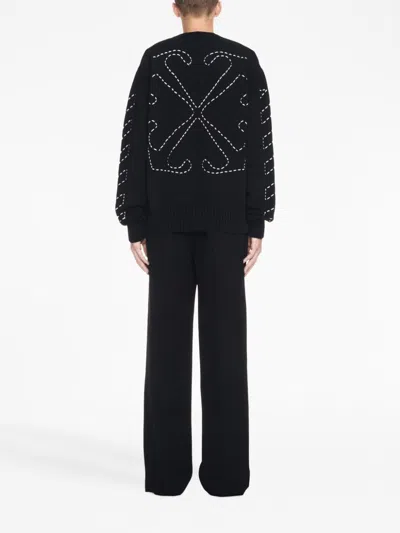 Off-white Regular Fit Jersey With Distinctive Logo And Textured Detailing