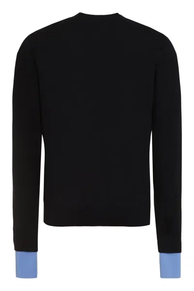 Off-white Men's Knit Wool Pullover Sweater
