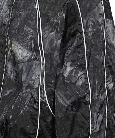 Off-white Men's Off Ao Biker Windbreaker Black