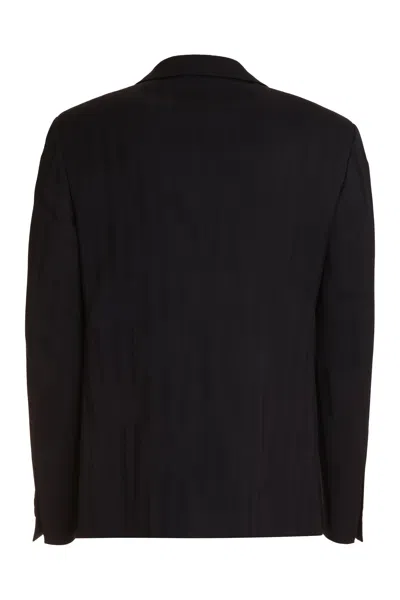 Off-white Strap Relax Black Virgin Wool Jacket