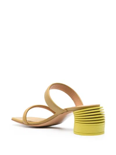 Off-white Woman Sandals Sand Size 8 Leather