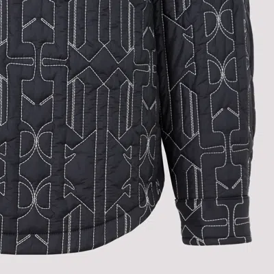 Palm Angels Quilted All Monogram Outerwear With Snap Buttons