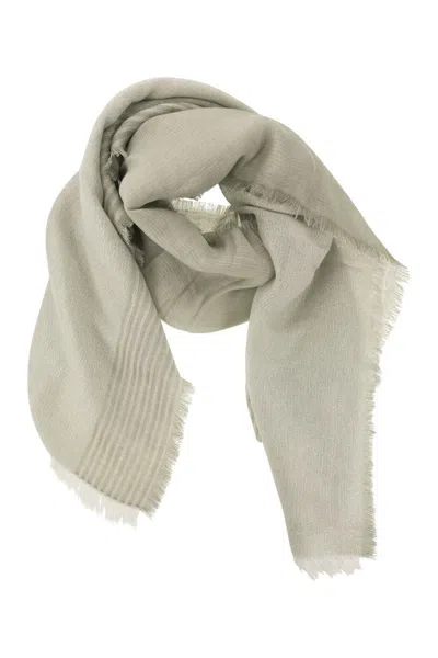 Peserico Cotton, Modal, Linen And Lurex Blend Triple Veil Stole