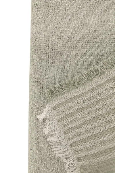 Peserico Cotton, Modal, Linen And Lurex Blend Triple Veil Stole