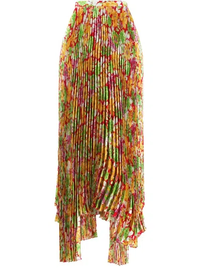 Plan C Floral Plissè Skirt