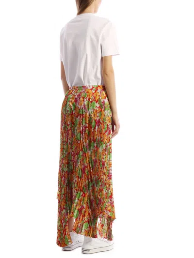 Plan C Floral Plissè Skirt