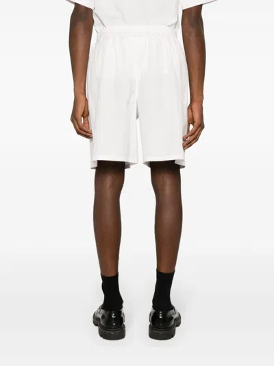Prada Enamel-triangle Patch Poplin Shorts