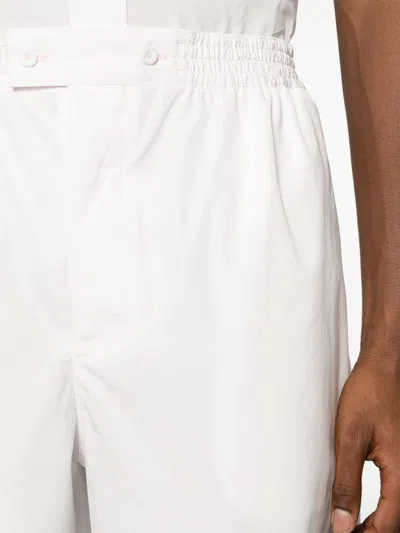 Prada Enamel-triangle Patch Poplin Shorts