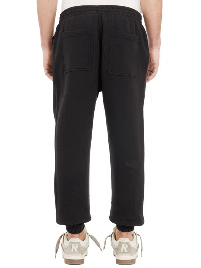 Represent Elastic Waist Logo Embroidery Track Pants In Black