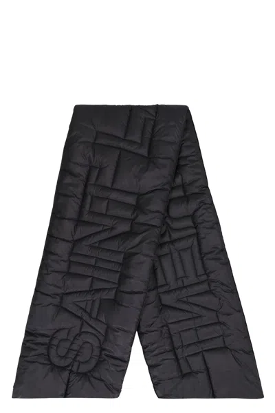 Saint Laurent Black Padded Nylon Scarf For Women