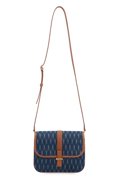 Saint Laurent Monogram Denim Crossbody Bag