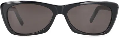 Saint Laurent Rectangular Frame Sunglasses Dark Lenses