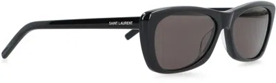 Saint Laurent Rectangular Frame Sunglasses Dark Lenses
