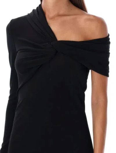 Saint Laurent One-shoulder Dress In Crepe Jersey