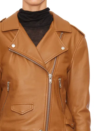 Sword 6.6.44 Woman Jacket Camel Size 8 Soft Leather