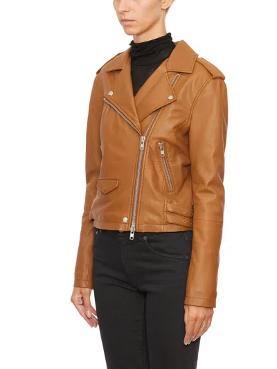 Sword 6.6.44 Woman Jacket Camel Size 8 Soft Leather