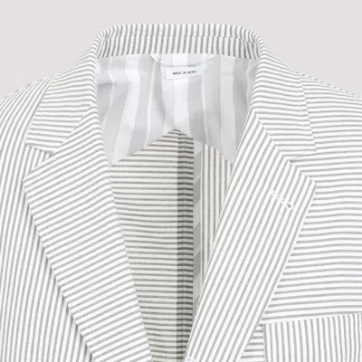 Thom Browne 4-bar Single-breasted Seersucker Blazer