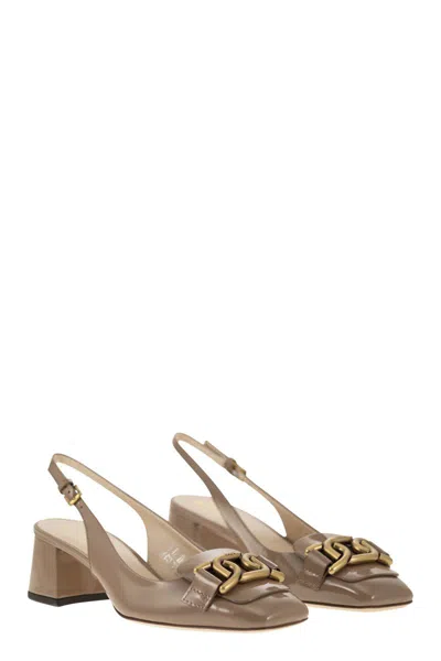 Tod's Pink Slingbacks With Chain Detail