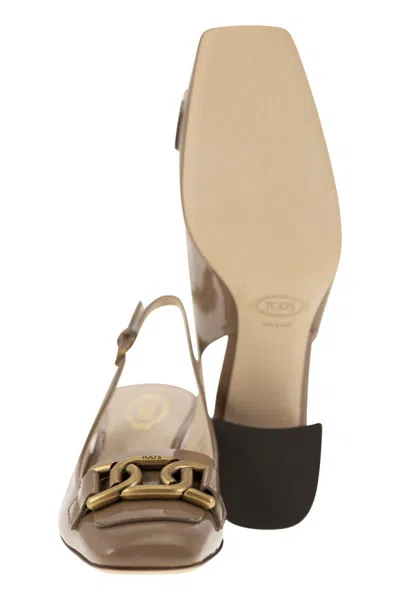 Tod's Pink Slingbacks With Chain Detail