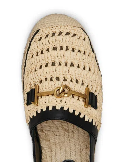 Tod's Woven-raffia Leather Espadrilles