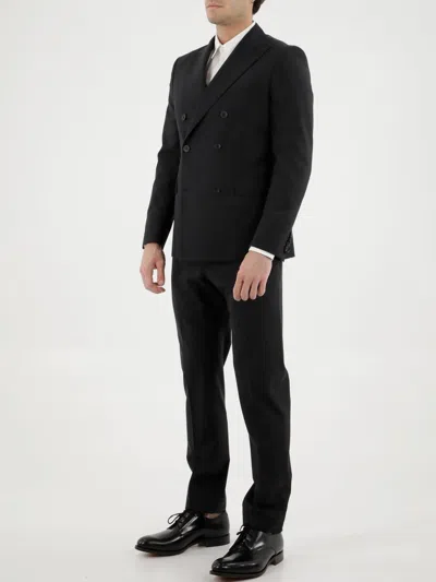 Tonello Black Wool Two-piece Suit