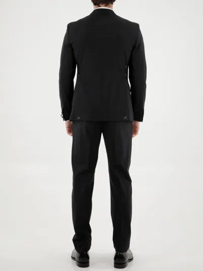 Tonello Black Wool Two-piece Suit