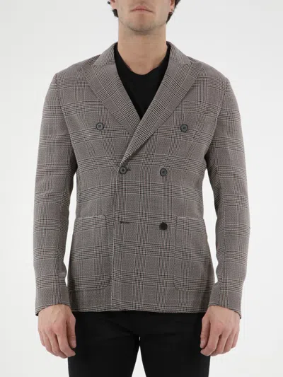 Tonello Double-breasted Glen Plaid Jacket