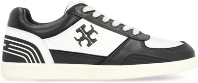 Tory Burch Clover Court Leather Low-top Sneakers