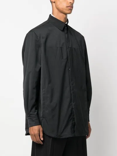 Valentino Vltn-patch Concealed Placket Shirt
