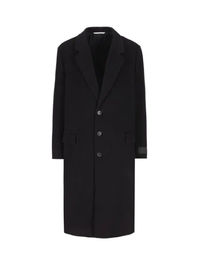 Valentino Oversize Wool Blend Coat With Structured Shoulders