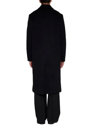Valentino Oversize Wool Blend Coat With Structured Shoulders