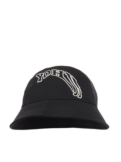 Y-3 Black Bucket Hat With Logo