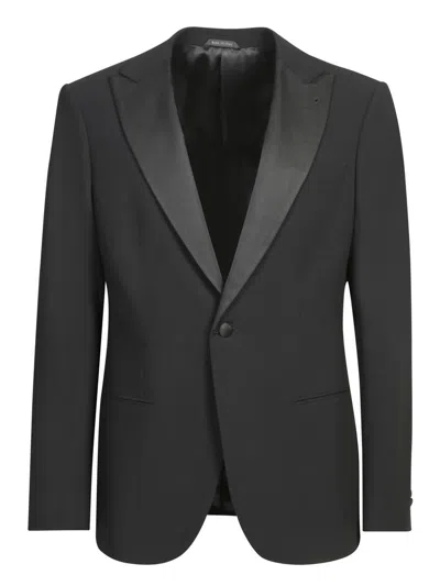 Giorgio Armani Single-breasted Tailored Suit In Black
