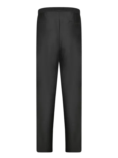 Giorgio Armani Cotton-cupro Trousers In Black
