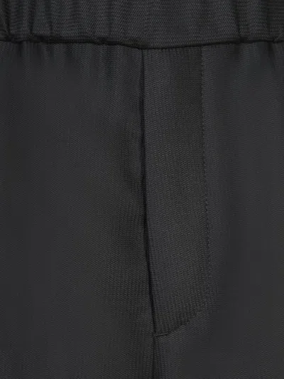 Giorgio Armani Cotton-cupro Trousers In Black