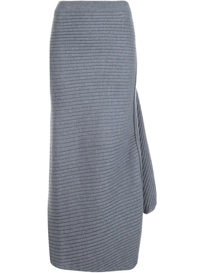 Jw Anderson Ribbed Knit Skirt - Grey