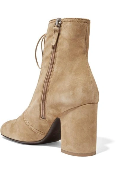 Shop Laurence Dacade Milly Lace-up Suede Ankle Boots