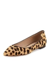Tory Burch Elizabeth Calf-hair Pointed-toe Flat, Leopard Print/coconut In Leopard Print/coc