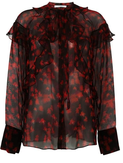Givenchy Printed Silk Blouse In Multicolor